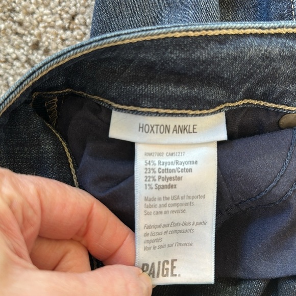 PAIGE Hoxton Ankle Jeans, Blue, Size 29, LKE New Condition - Picture 7 of 7